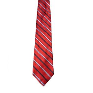 Ferucci vintage tie. Red with navy & lt. blue stripes. Excellent used condition.